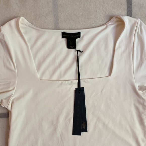 House of Harlow 1960 Short Sleeve Bodysuit With Square Neckline. Size Large - Picture 2 of 11